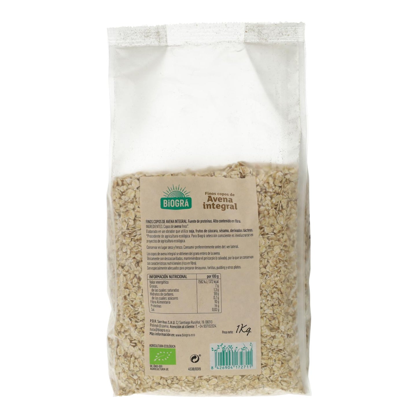 Flocos finos de aveia Biográ, 1 kg