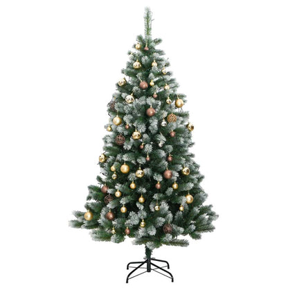 Vidaxl Árbol De Navidad Artificial Con Bisagras 150 Led Y Bolas 150 Cm_3