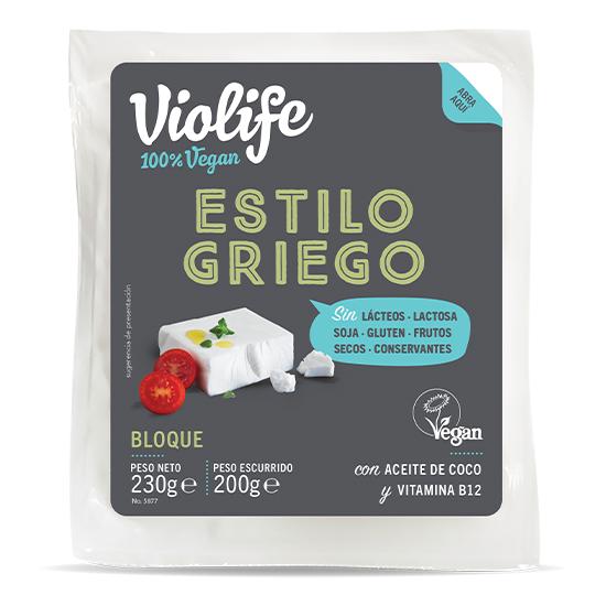 Queijo em bloco estilo grego 100% vegan, 230g. Violife