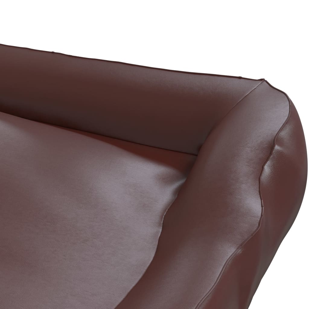 Vidaxl Cama Para Perros De Cuero Sintético Marrón 80x68x23 Cm_5