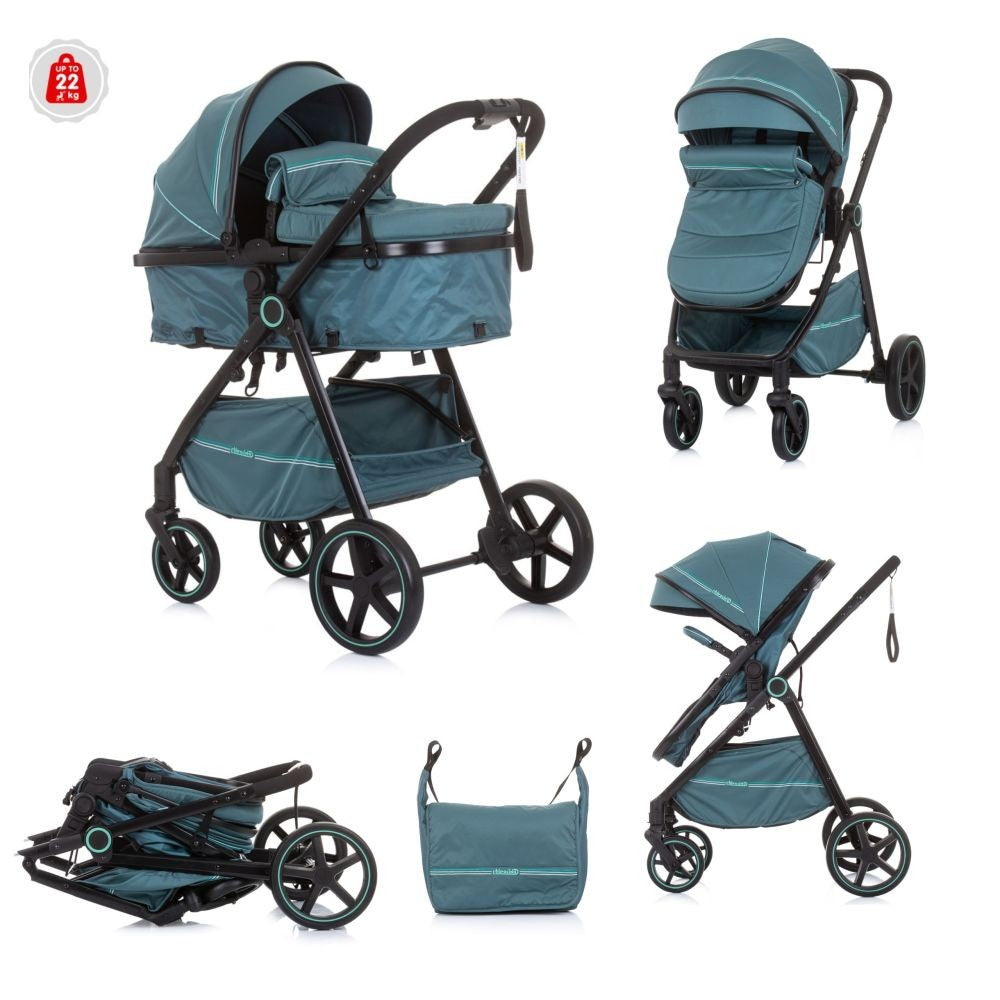 Carrito De Bebé Duo Convertible Misty Hasta 22 Kg Aloe_0
