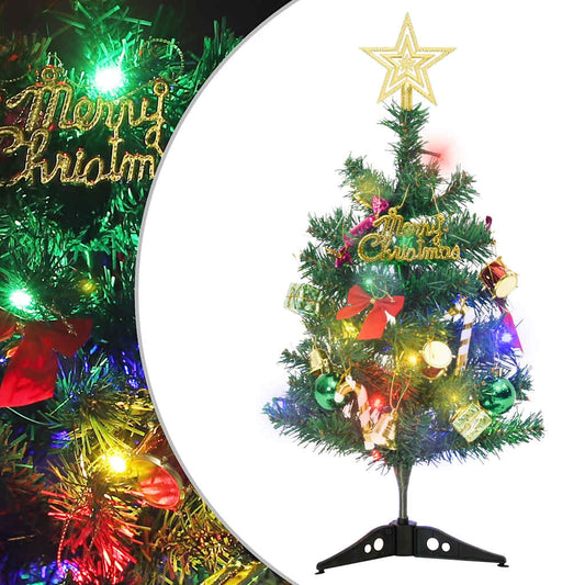 Vidaxl Mini Árbol De Navidad Artificial Con 30 Luces Led Verde 60 Cm_0