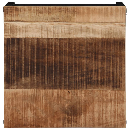 Mesa De Centro De Madera Maciza De Mango Rugosa 35x35x30 Cm_2