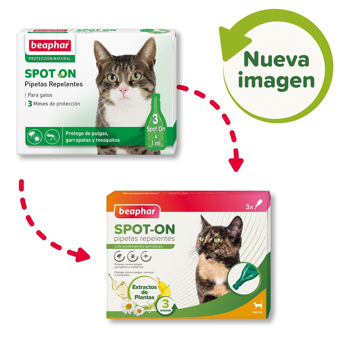Pipetas repelentes antiparasitários naturais para gatos 3x1 ml