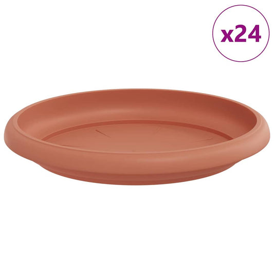 Bandeja Redonda Para Flores 24 Uds. Rojo Ladrillo Ø 14 X 2 Cm_0