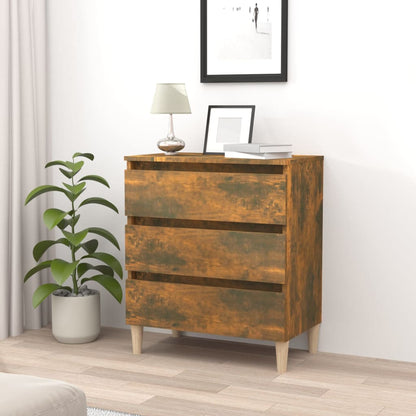 Aparador Madera Contrachapada Color Roble Ahumado 60x35x69 Cm / Vetonek_1