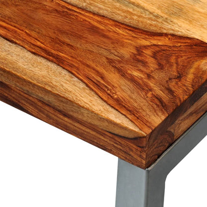 Mesa Consola Con Patas De Acero Madera Maciza_4