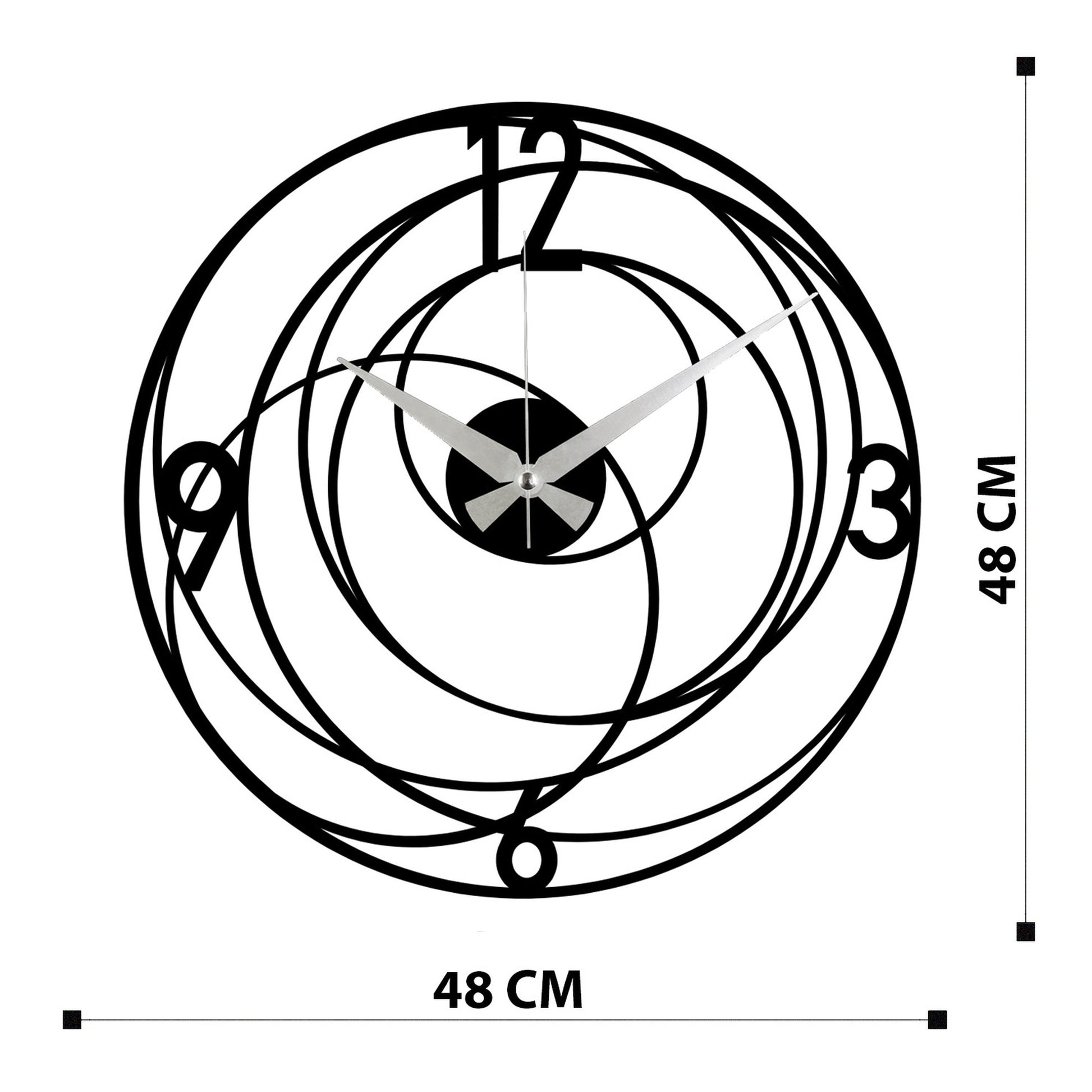 Reloj De Pared Metal Círculos_1