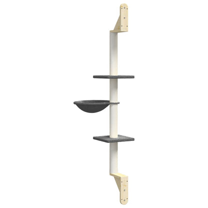 Árbol Rascador Para Gatos De Pared Gris Oscuro 142,5 Cm_5