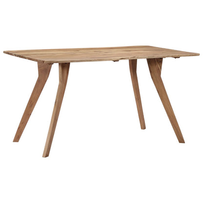 Mesa De Comedor De Madera Maciza De Acacia 140x80x76 Cm_0