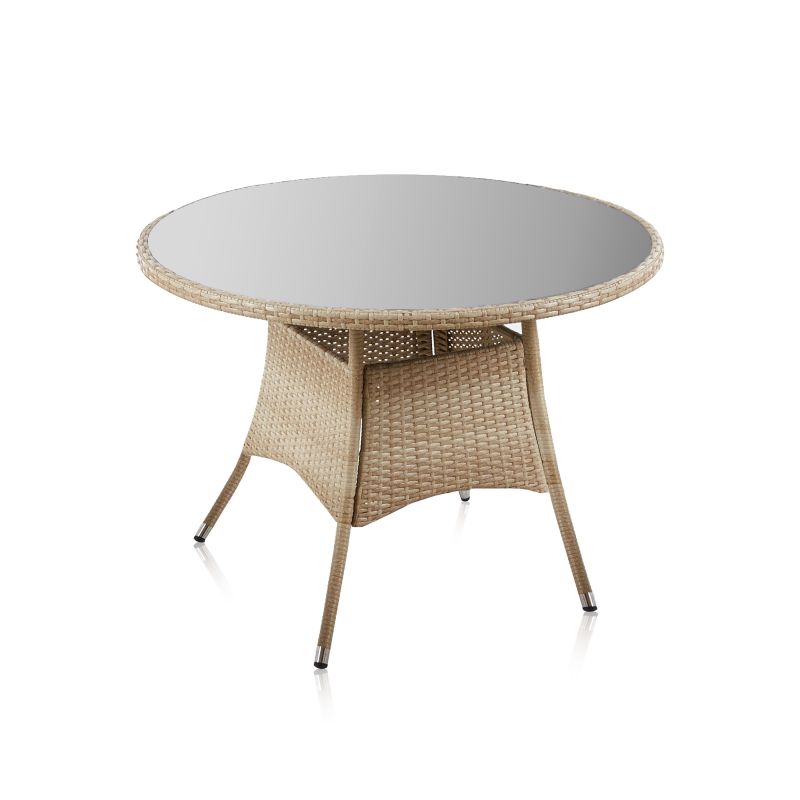 Mesa Redonda De Exterior Kiba Rattán, Rattan, 105 X 73 X 105_1