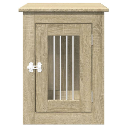 Vidaxl Jaula Para Perros Madera De Ingeniería Roble Sonoma 45x62x59 Cm_3