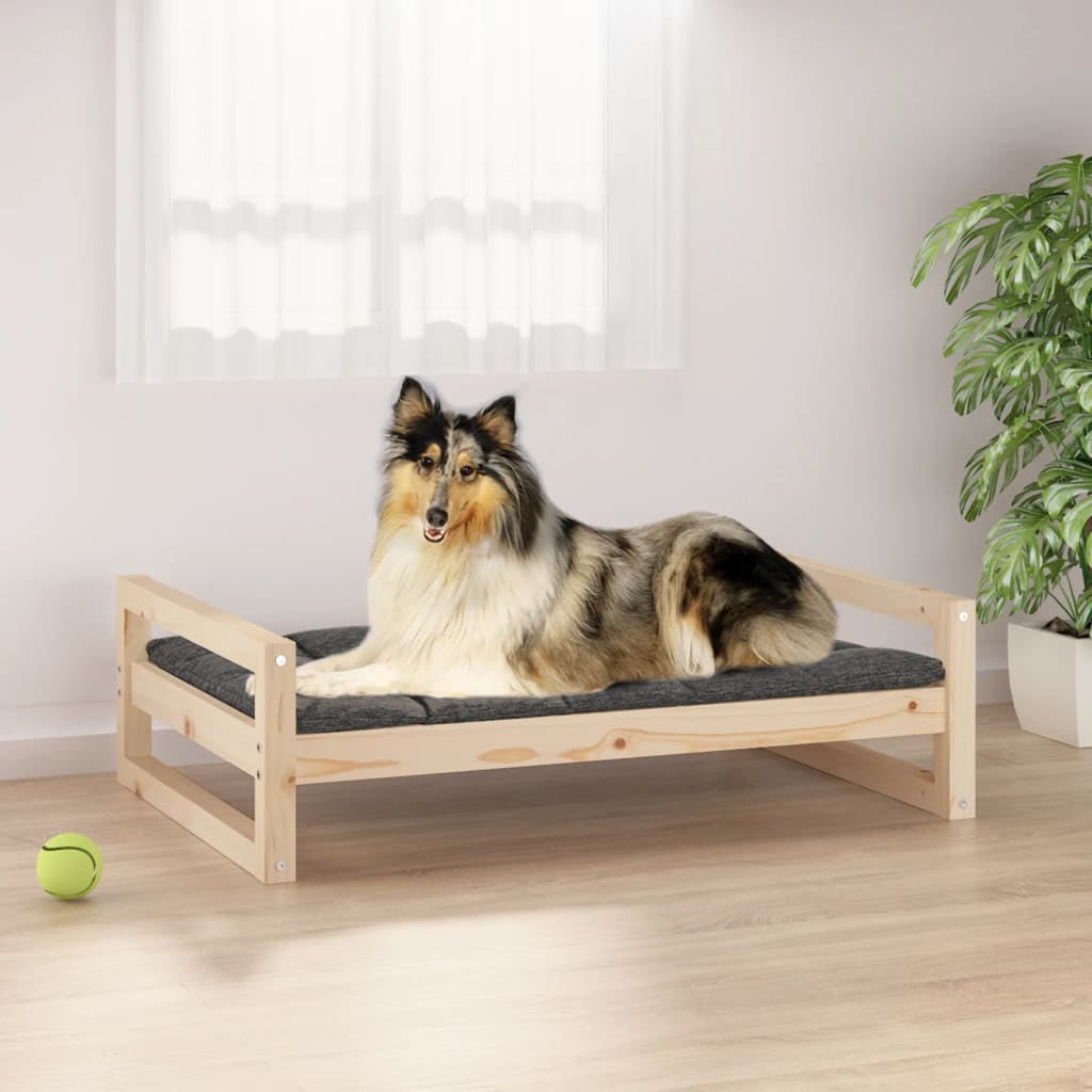 Vidaxl Cama Para Perros Madera Maciza De Pino 95,5x65,5x28 Cm_1