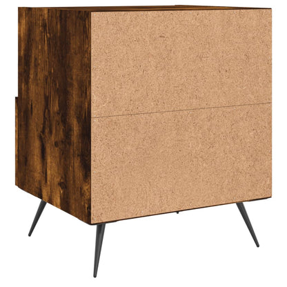 Mesita De Noche Madera Ingeniería Roble Ahumado 40x35x47,5 Cm_4