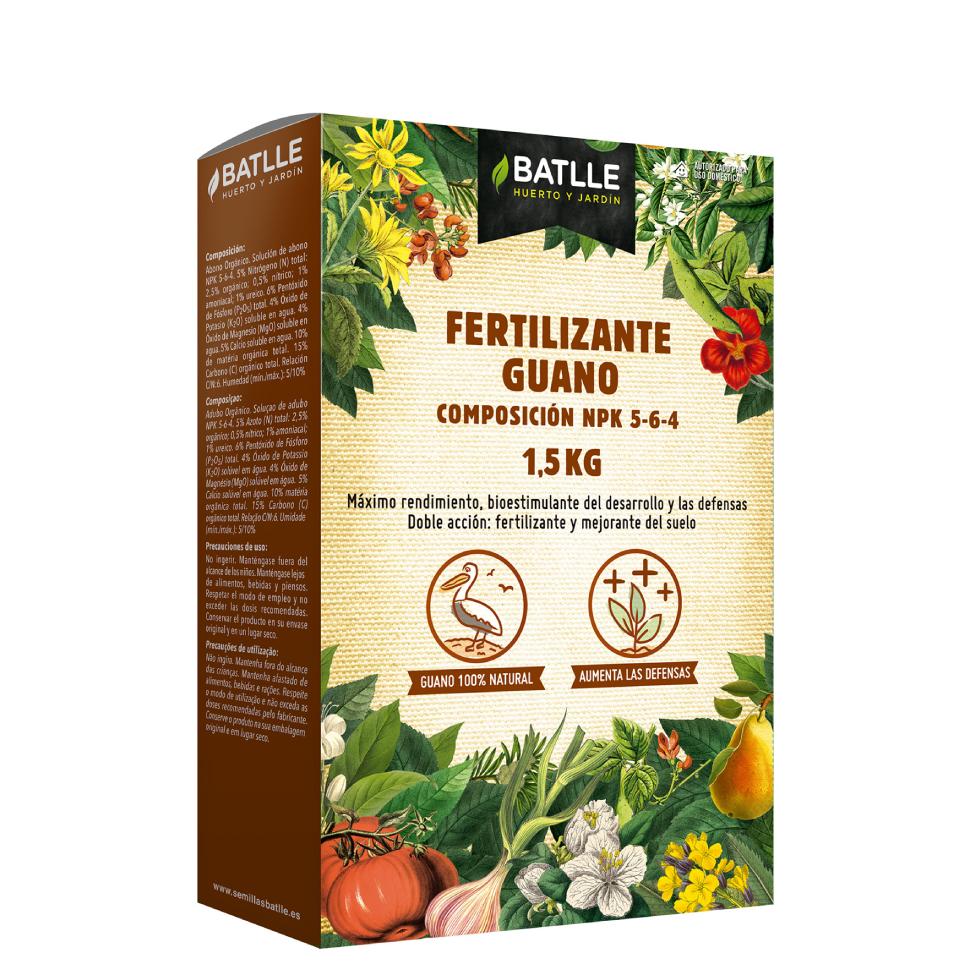 Fertilizante Sólido Guano Batlle 1,5 Kg