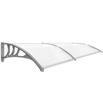 Tejadillo De Protección 200x80cm Marquesina Para Puertas Y Ventanas Gris_0
