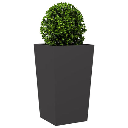 Jardineras 2 Uds Acero Negro 45x45x75 Cm_3