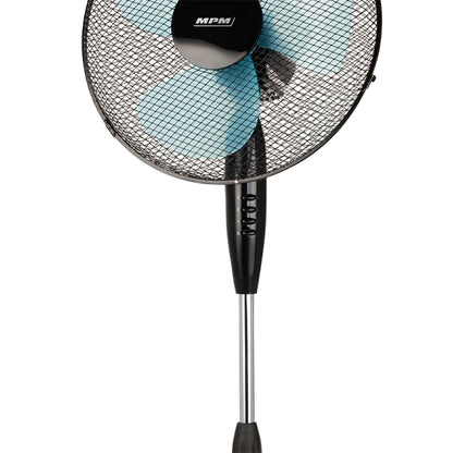 Ventilador Pie Oscilante 42 Cm, 3 Velocidades, Altura Ajustable, Función Bloqueo Oscilación, Silencioso Mpm Mwp-17, Negro_1
