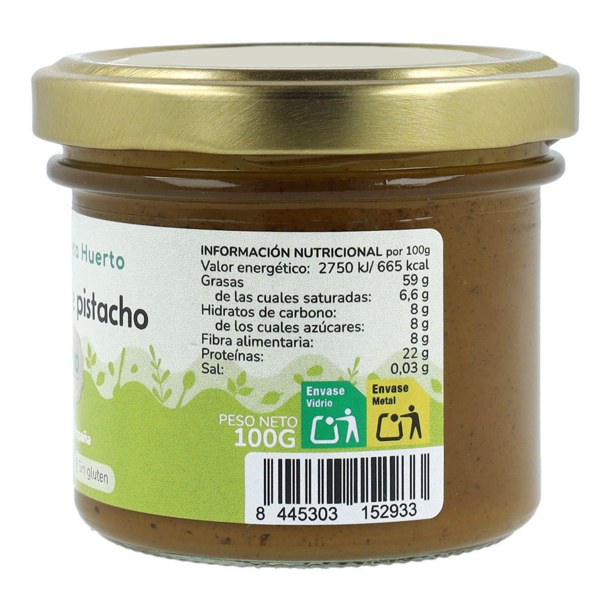 Pack de 2 Cremes de Pistácio 100% Biológicos da Planeta Huerto, 100 g