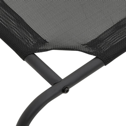 Cama De Perro Elevada Negra Textilene L / Vetonek_1
