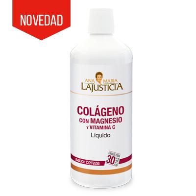Colagénio com Magnésio e Vitamina C, sabor a cereja líquido, Ana María LaJusticia, 1 L