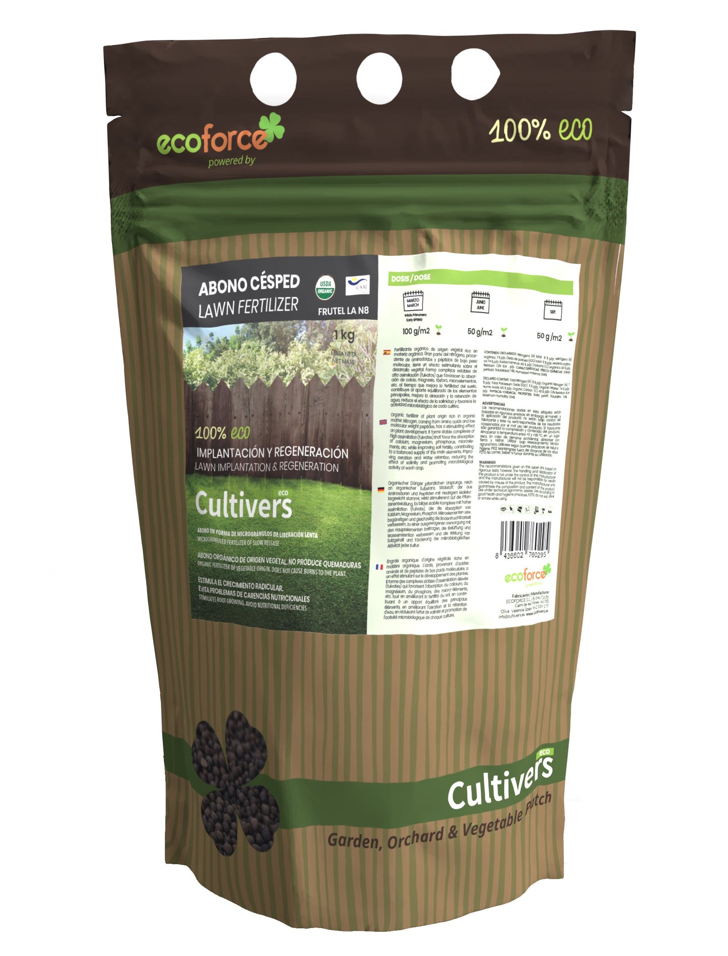 Abono Césped Ecológico Cultivers 20 Kg_0
