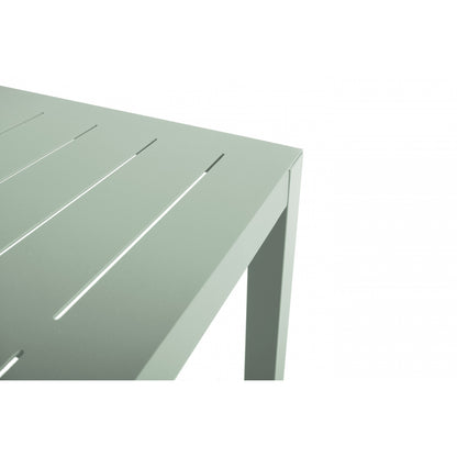 Mesa Alta Inari Verde Para 4 Personas Aluminio 140x70x103cm - Mobiliario De Jardin_2