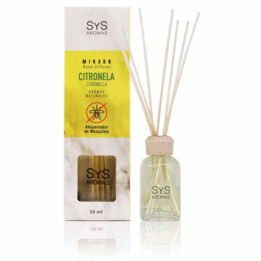 Mikado Citronela 50 Ml | Aroma Natural Repelente Antimosquitos | Ambiente Fresco Y Protegido | Sys Aromas_0