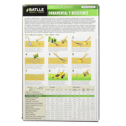 Sementes de relva ornamental e resistente Batlle 500 g