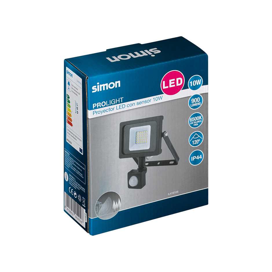 Proyector Led 10w Con Sensor Ip44 Simon_4