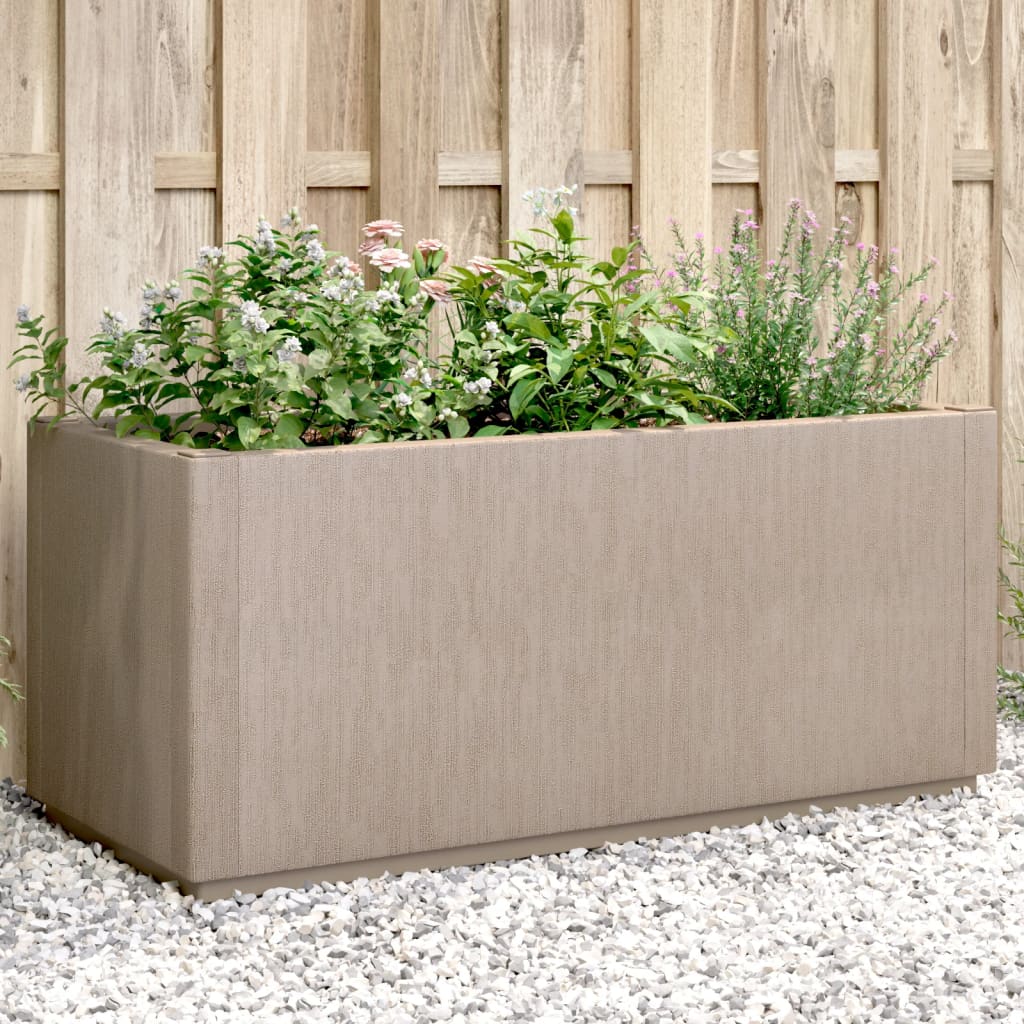 Caja De Flores De Jardín Marrón Claro_1