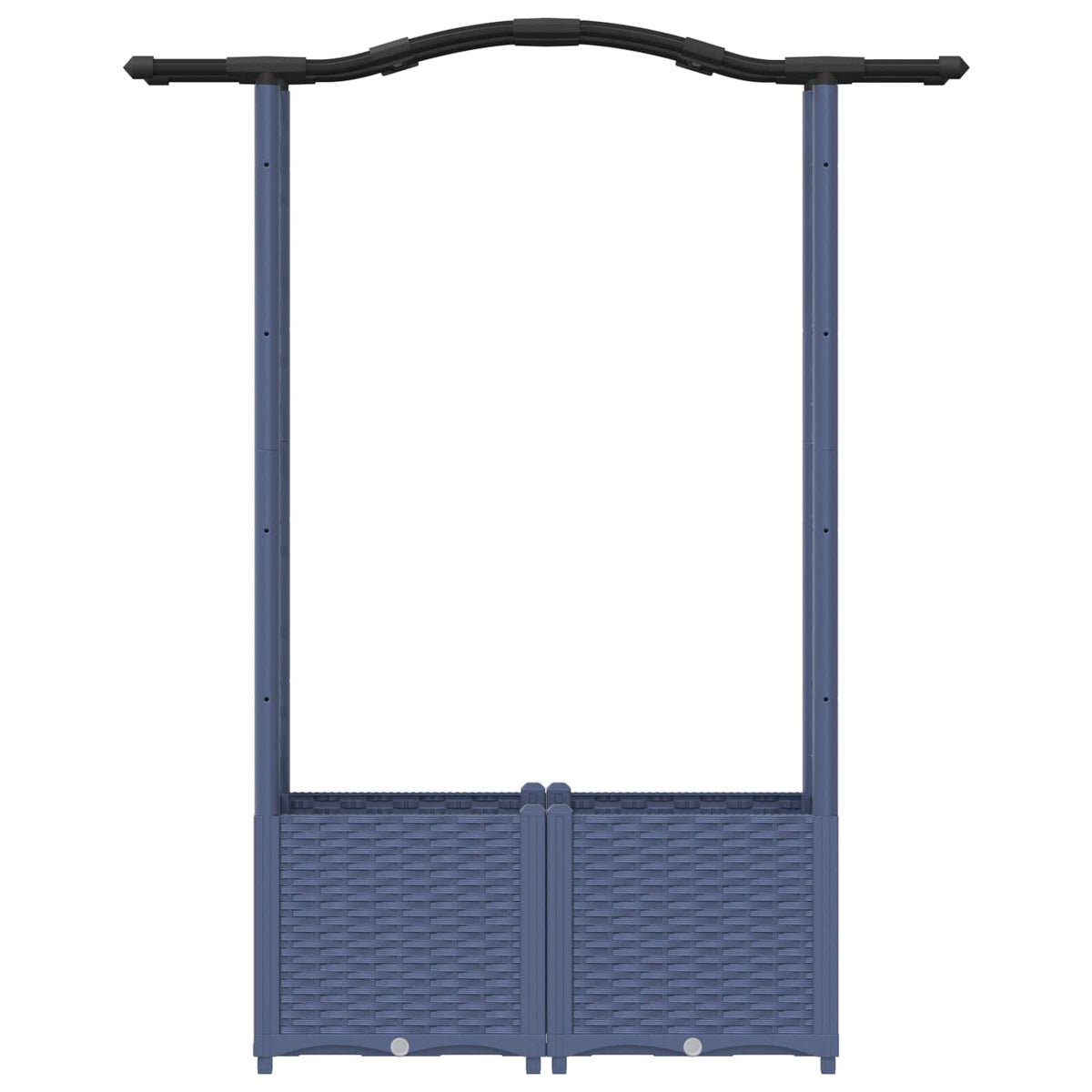 Cama Elevada Con Trellis Y Techo Gris 125 X 40 X 138 Cm Pp_3
