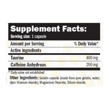 Caffeine + Taurine 90 Caps_1