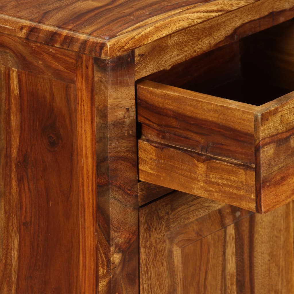 Mesita De Noche De Madera Maciza De Sheesham 40x30x50 Cm_2