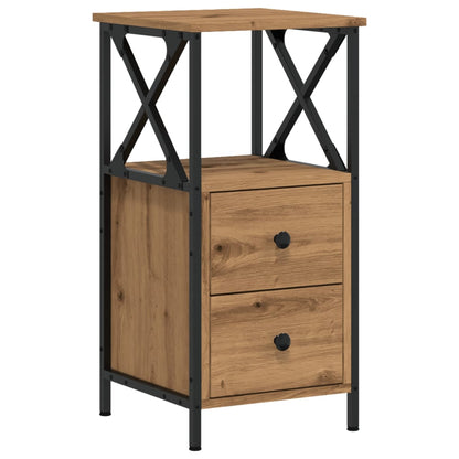 Mesitas Noche 2 Ud Madera Ingeniería Roble Artisan 34x35,5x70cm_3