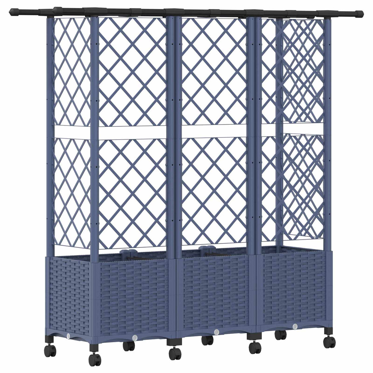 Cama Elevada Con Trellis Y Techo Gris 163,5 X 40 X 142 Cm Pp_4