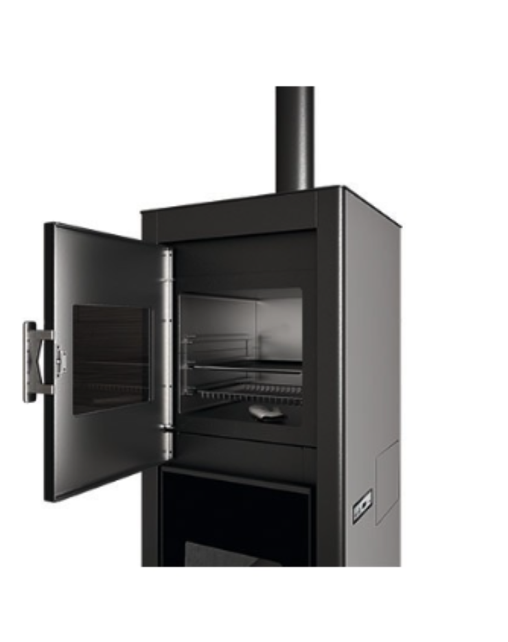 Eva Calòr Horno De Pellet Ventilado Con Conducto Biscotto 901671500 Aluminio/acabado Negro_2