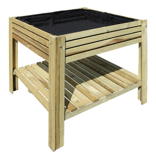 Jardim urbano elevado de madeira Kub 80 cm 90 L