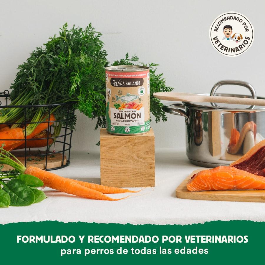 Wild Balance Salmão e Carne Barf Pack para Cães 6x400g