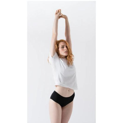Cueca Culotte preta em algodão orgânico Minimalismo