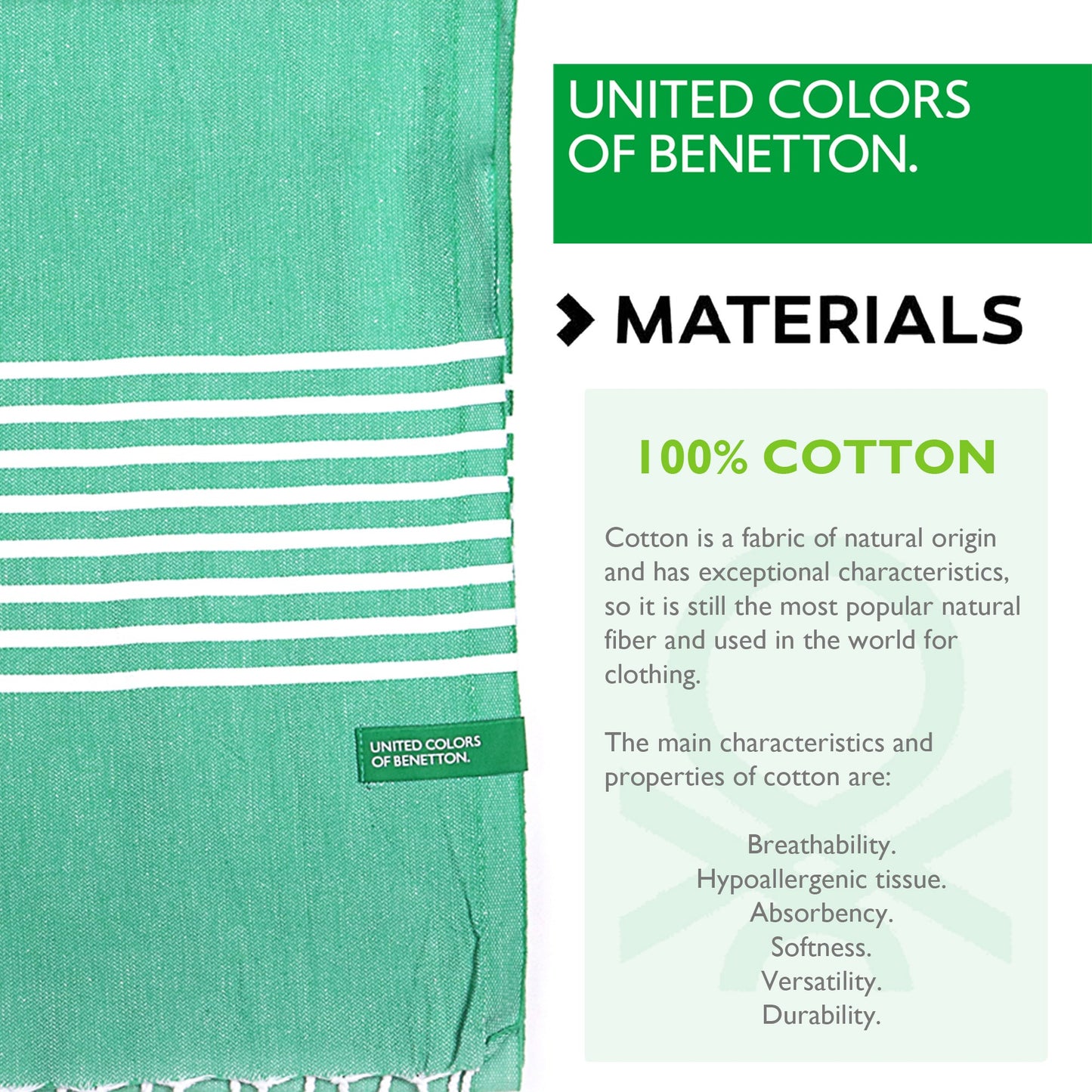Hamman 80x165cm 170gsm 100%algodon Verde Casa Benetton_2