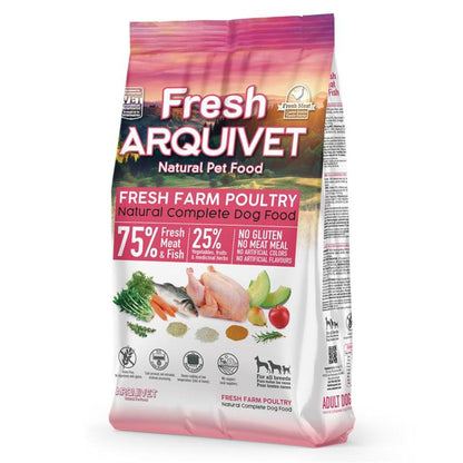 Fresh Farm Poultry Arquivet Alimento completo semi-húmido para cães 100 g