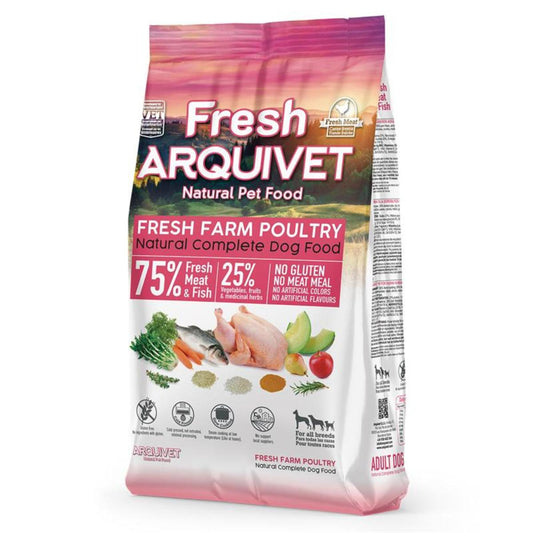 Fresh Farm Poultry Arquivet Alimento completo semi-húmido para cães 100 g
