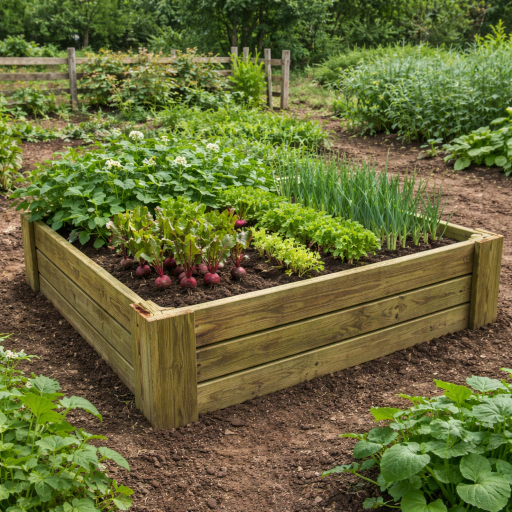Cajón De Cultivo Solana. Altura De 30 Cm. Sin Base. Vidahuerto 120x120x30 Cm._3