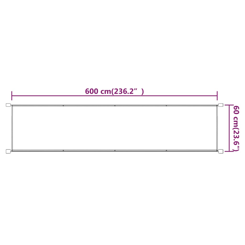 Vidaxl Toldo Vertical Tela Oxford Gris Taupé 60x600 Cm_2