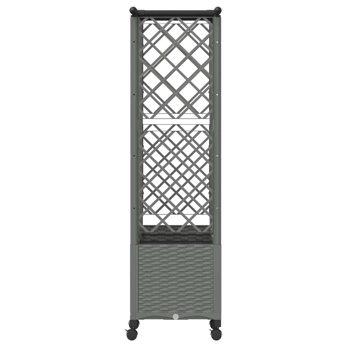 Cama Elevada Con Trellis Y Techo Gris Claro 163,5 X 40 X 142 Cm_3