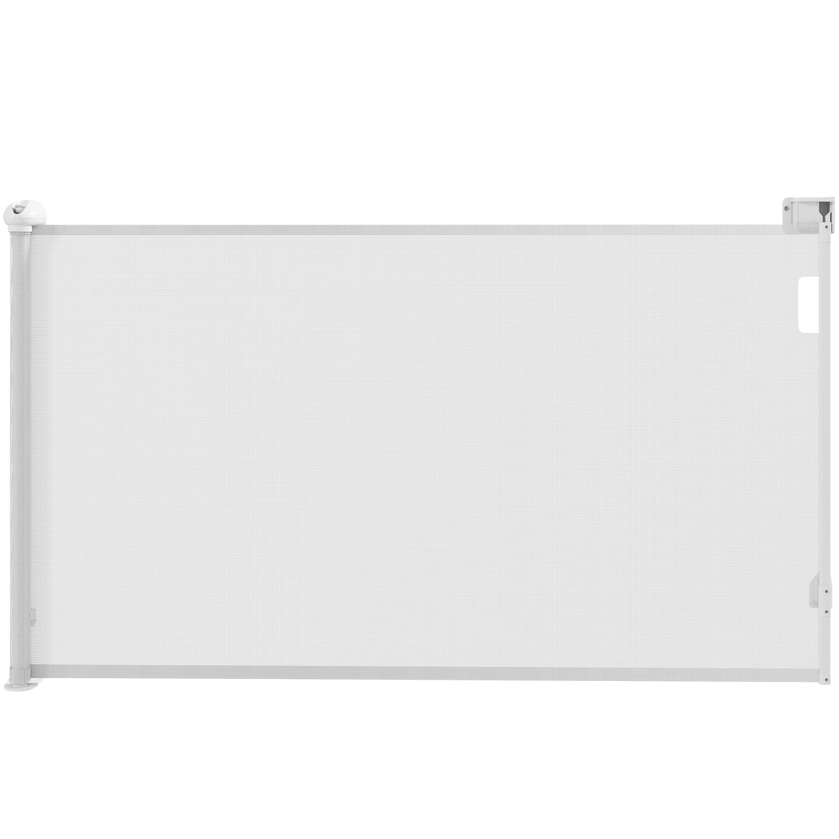 Pawhut Barrera Para Perros Retráctil 0-125 Cm Con Interruptor De Cierre Blanco_1