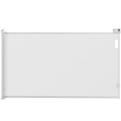 Pawhut Barrera Para Perros Retráctil 0-125 Cm Con Interruptor De Cierre Blanco_1
