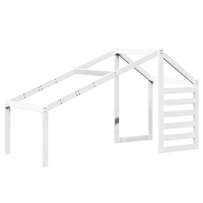 Techo De Cama Infantil Madera Maciza Pino Blanco 198x97x113 Cm_0