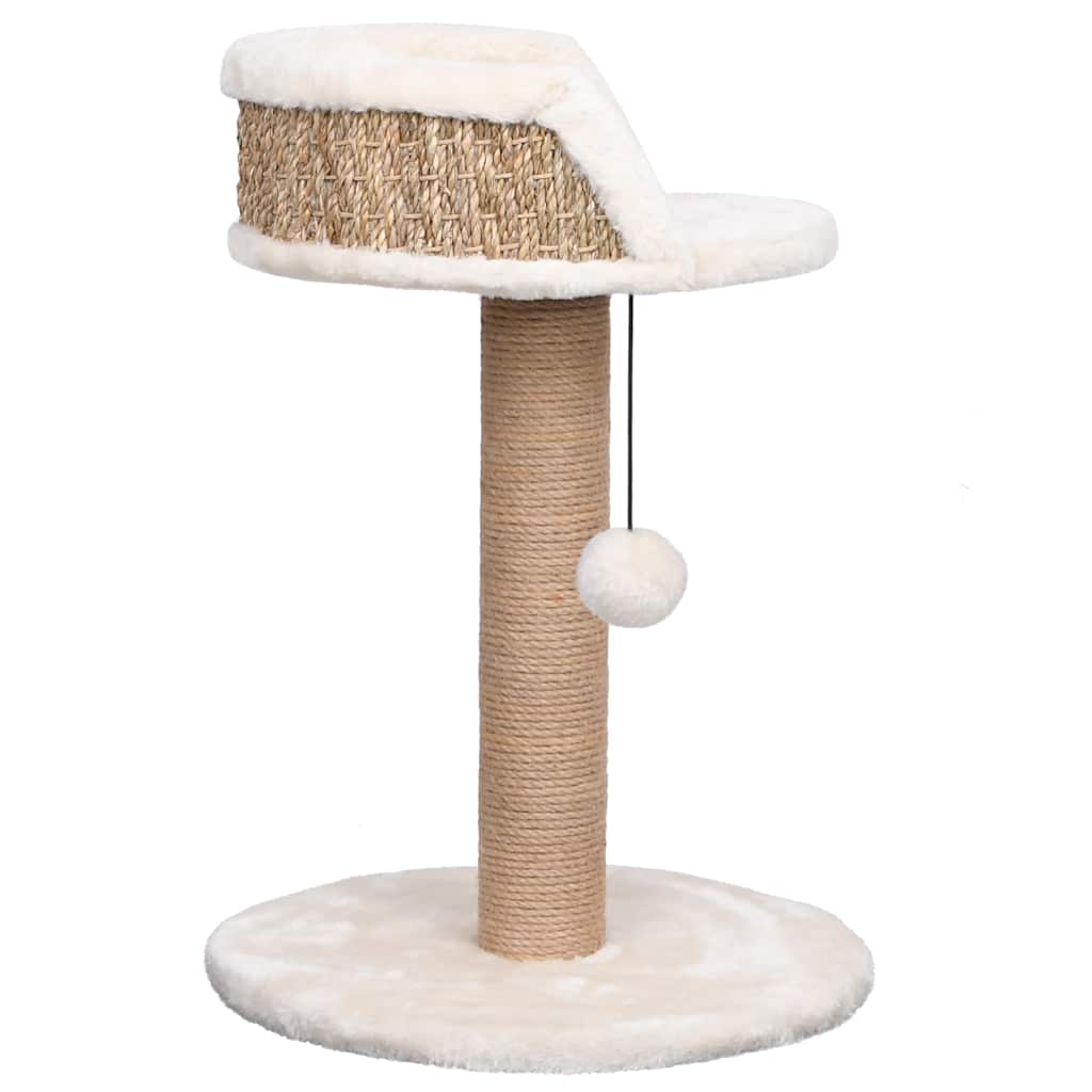 Árbol Para Gatos Con Poste Rascador Hierba Marina 49 Cm_3